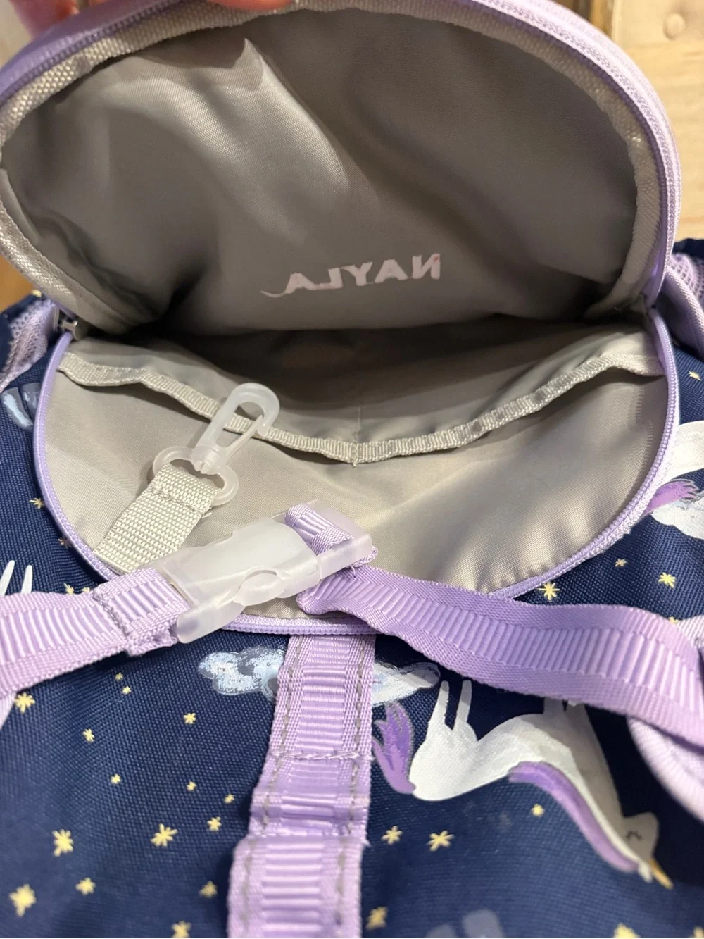 Pottery Barn Kids Unicorn Backpack - Navy & Lavender